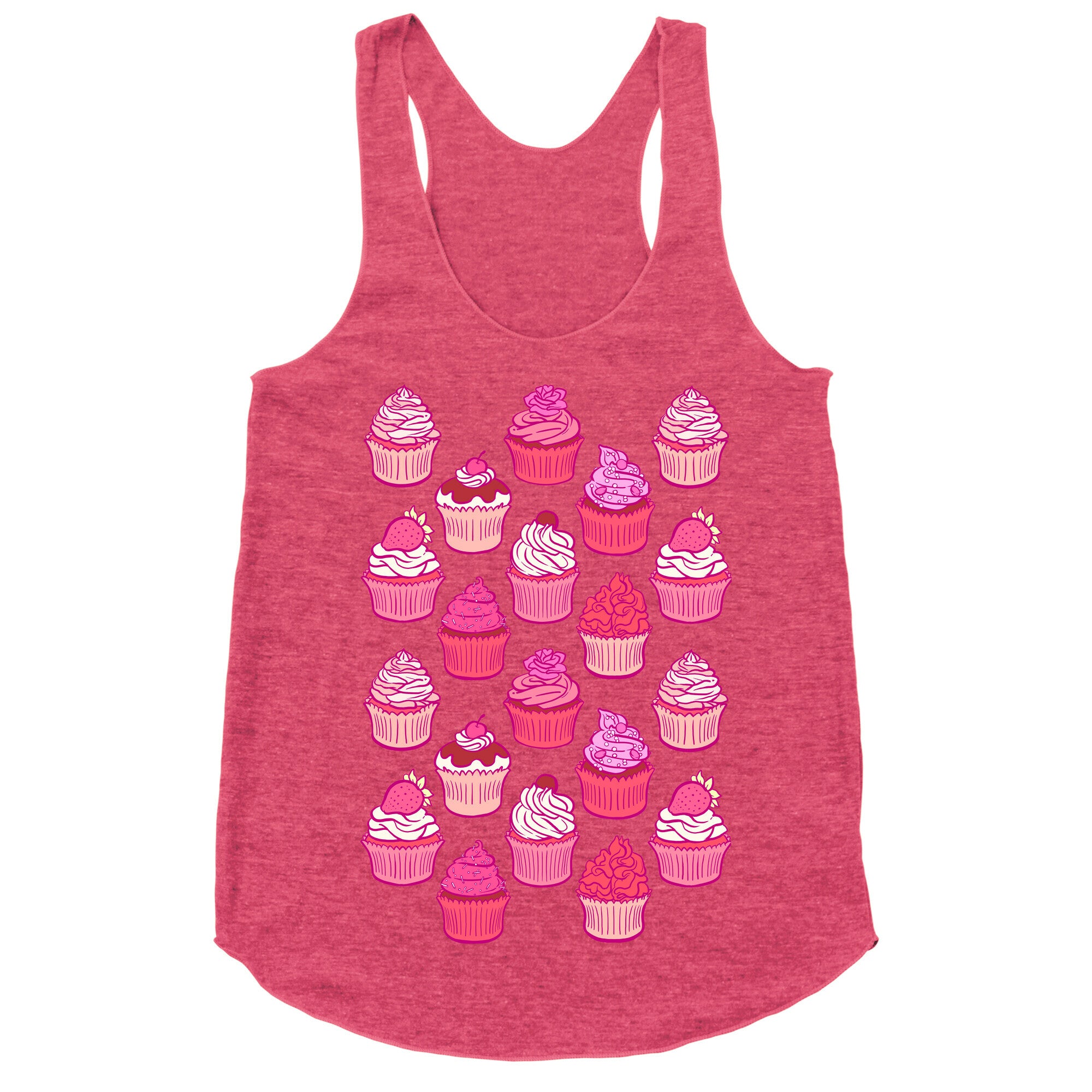 Pretty Pastel Cupcakes Racerback Tank